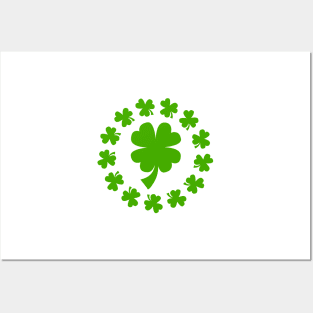 Green Shamrock Ring Posters and Art